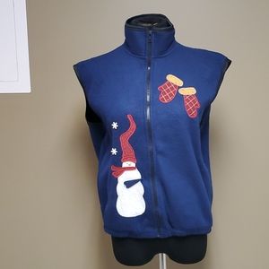 Ugly Christmas vest navy blue size large